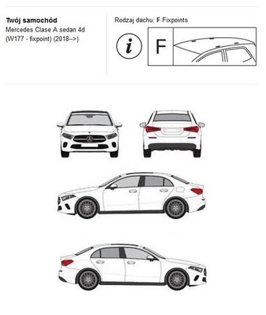 Bagażnik dachowy CRUZ S-FIX Mercedes A W177 sedan