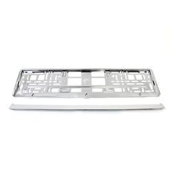 Ramka tablicy rejestracyjnej srebrna metalizowana AMIO-01170