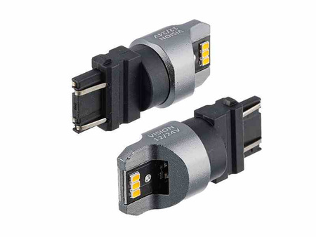 Żarówka VISION PY27/7W (T25) 12/24V 6x 3020 SMD LED, nonpolar, CANBUS, pomarańczowa, 2 szt.