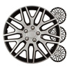 Kołpaki samochodowe 4szt. komplet Dakar czarno srebrne 17" cali COLOR BOX