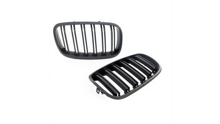 Grill sportowy podwójne żeberka Matt Black BMW X6 E71 E72 X5 E70 2007-2013