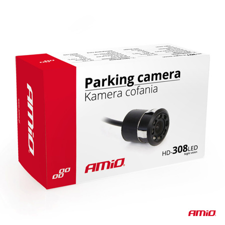 Kamera cofania parkowania HD-308-LED Night Vision 18 mm AMIO-01595
