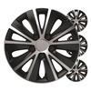 Kołpaki samochodowe 4szt. komplet Rapide czarno srebrne 15" cali COLOR BOX