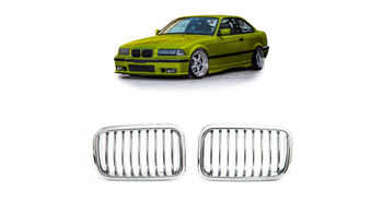Grill sportowy pojedyncze żeberka All Chrome BMW 3 E36 Compact przed liftem 1991-1996