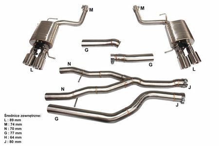 Aktywny układ wydechowy CatBack BMW F18 F10 520/525/528/535 2.0T/3.0T 10-16