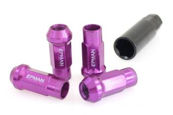 Nakrętki M12x1.5 Stal 48mm EPMAN Purple Stożek