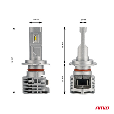 Żarówki samochodowe LED seria X1 H7 6500K Canbus AMIO-02966