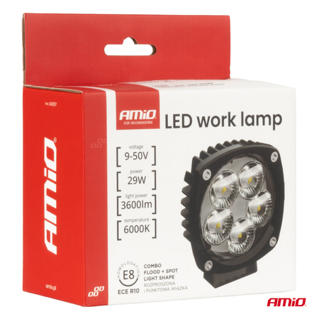 Lampa robocza halogen szperacz LED 29W COMBO 12V 24V AMIO-04397