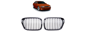 Grill sportowy pojedyncze żeberka Gloss Black BMW 5 E39 1995-2003