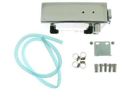 Oil catch tank 0.5L 9mm / 14 mm TurboWorks Silver