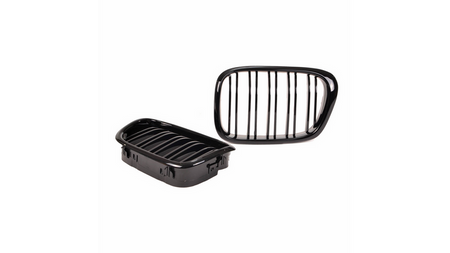 Grill sportowy podwójne żeberka Gloss Black BMW 5 E39 1995-2003