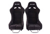 Fotel sportowy SLIDE RS zamsz Black L
