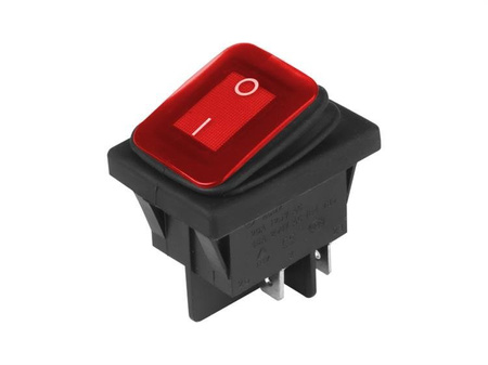 Przełącznik elektryczny DC 12V/24V, AC 125V-250V, czerwony