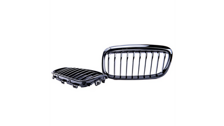 Grill sportowy pojedyncze żeberka Gloss Black BMW 2 F45 przed liftem 2014-2018