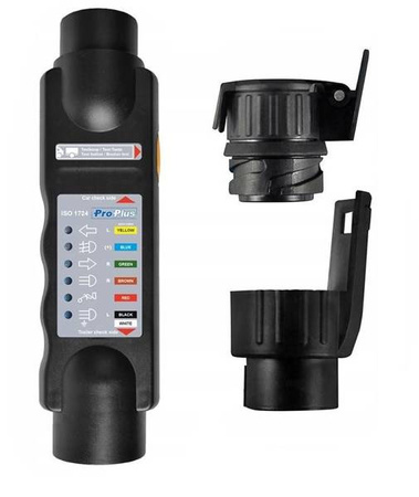 Tester Gniazda Przyczepy 12V 2 Adaptery 7 13 Pin