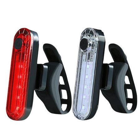 LAMPKA ROWEROWA LED TYŁ PRZÓD USB 50 LUMENÓW NA ROWER