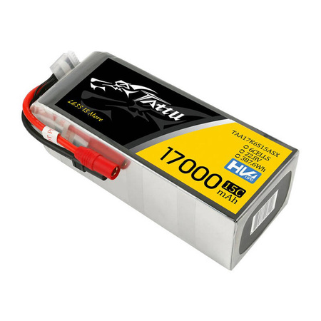 Tattu 17000mAh 22.8V 15C 6S1P Lipo Battery with AS150+XT150 Plug