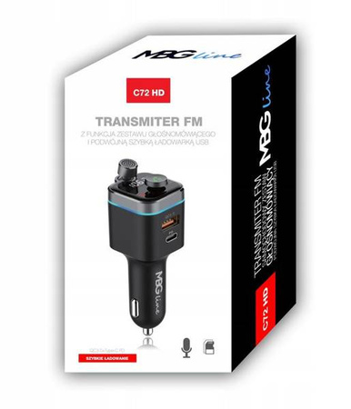 Transmiter FM Bluetooth 5.0 ładowarka QC 4.0 PD20W