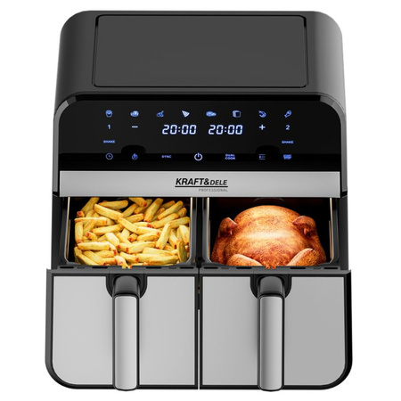 FRYTKOWNICA BEZTŁUSZCZOWA AIRFRYER 9L 2500W DWIE KOMORY +LCD KD4180