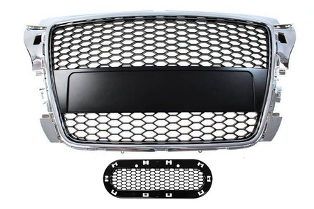 GRILL AUDI A3 8P RS-STYLE CHROME-BLACK (07-12)