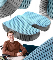 PODUSZKA ORTOPEDYCZNA DO SIEDZENIA ERGONOMICZNA NA KRZESŁO FOTEL DO AUTA BIURA PIANKA MEMORY