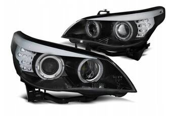 Lampy Xenon black ringi led do BMW E60 e61 05-07