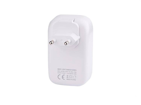 Ładowarka sieciowa MYWAY 4x USB 4.4A z dotykową lampką LED + adaptery - wtyczki do gniazd EU, UK i USA