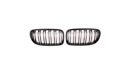 Grill sportowy podwójne żeberka Matt Black  BMW 3 (E90) Sedan (E91) Touring Facelift 2008-2011