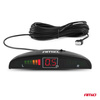 Zestaw czujników parkowania cofania LED 4 sensory białe AMIO-01566