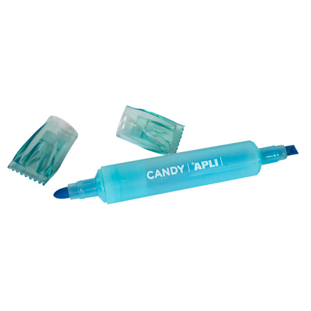 Marker fluorescencyjny z podwójną końcówką Apli Kids - Candy Pomarańczowy