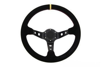 Kierownica Pro 350mm offset:80mm Zamsz Yellow