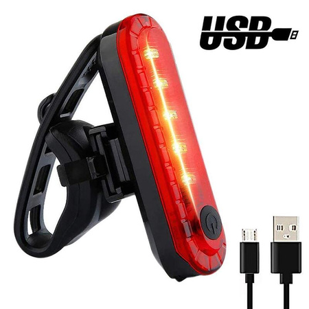 LAMPKA ROWEROWA LED TYŁ PRZÓD USB 50 LUMENÓW NA ROWER