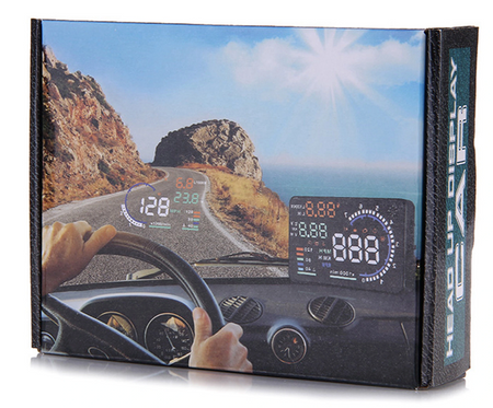 Wyświetlacz projektor LED LCD HUD OBD2 5.5 ZEGARY