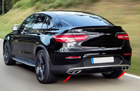 NAKŁADKI NA KOŃCÓWKI TŁUMIKA MERCEDES CZARNE