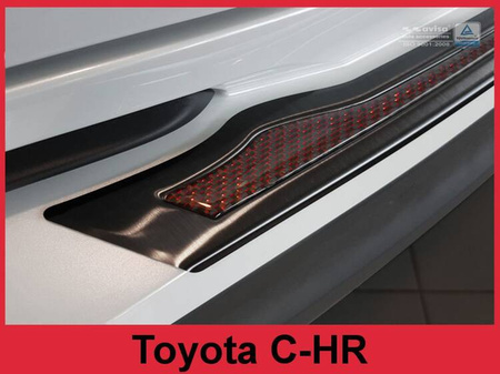 Nakładka na zderzak tylny do Toyota CH-R Carbon+Stal