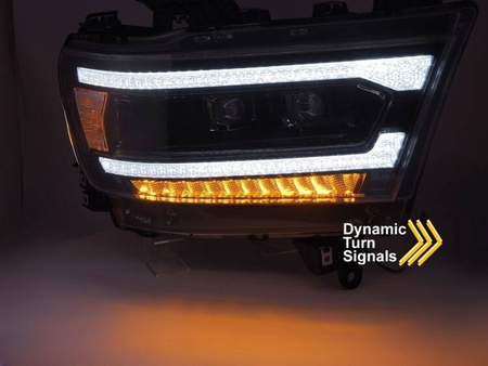 Lampy reflektory full LED black do Dodge Ram 19-22
