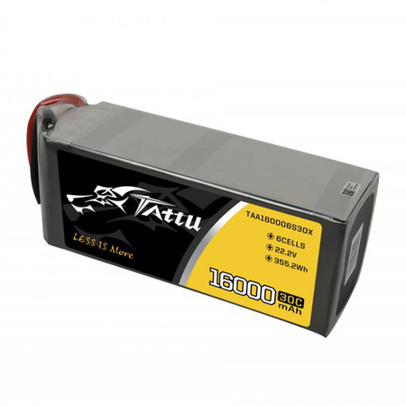 Tattu 16000mAh 22.2V 30C 6S1P LiPo Battery Pack with XT90 Anti-spark Plug