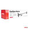 Klakson fanfara sygnał dźwiękowy chrom 520 mm 12V 24V HighTone AMIO-04077