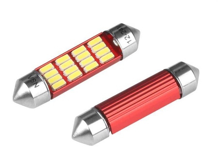 Żarówka VISION Festoon SV8.5 39mm 12/24V 12x 4014 SMD LED, nonpolar, CANBUS, biała, 2 szt.