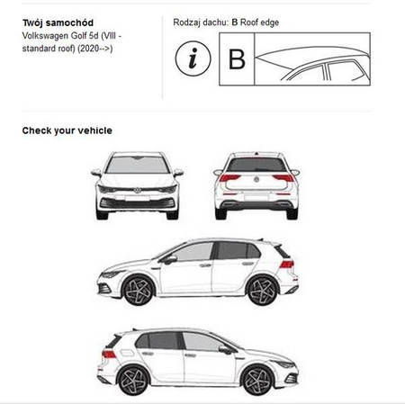Bagażnik dachowy Volkswagen Golf VIII ALU CRUZ