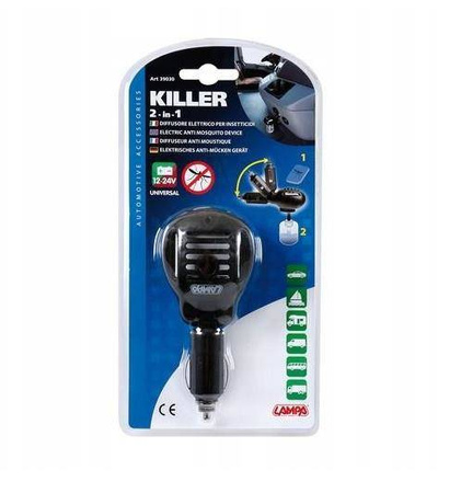 ELEKTROFUMIGATOR NA KOMARY OWADY 12V 24V + Wkłady