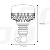 Lampa ostrzegawcza błyskowa kogut 36 LED flex R65 R10 12V 24V W03p AMIO-02293