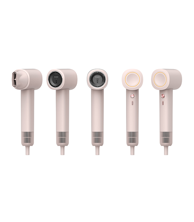 SUSZARKA DO WŁOSÓW 5w1 KREMOWA WIELOFUNKCYJNA 3 PRĘDKOŚCI NAWIEWU 3 POZIOMY TEMPERATURY ZIMNY NAWIEW JONIZACJA DO SUSZENIA LOKÓW WYGŁADZANIA