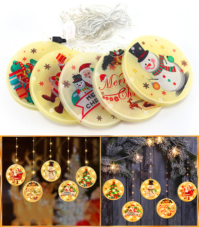 KURTYNA LED GIRLANDA NA OKNO CHOINKĘ OZDOBA ŚWIĄTECZNA