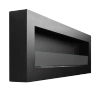 Biokominek wiszący z szybą 1200x400 Box czarny strukturalny mat