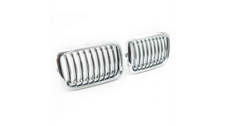 Grill sportowy pojedyncze żeberka All Chrome BMW 3 E36 Compact przed liftem 1991-1996