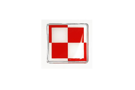 Naklejka 3D - Szachownica biało - czerwona