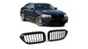 Grill sportowy pojedyncze żeberka Gloss Black  BMW 5 (G30, F90) Sedan (G31) Touring przed liftem 2017-2020