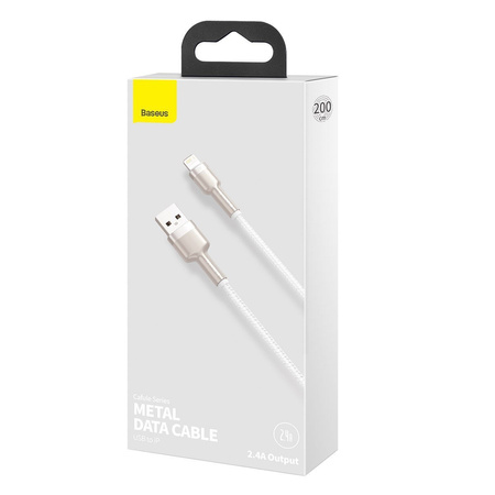 Kabel USB na Lightning Baseus Cafule 2.4A 2m biały