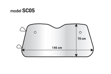 Osłona na szybę 140x70cm przeciwsłoneczna przeciwszronowa AMIO-01535